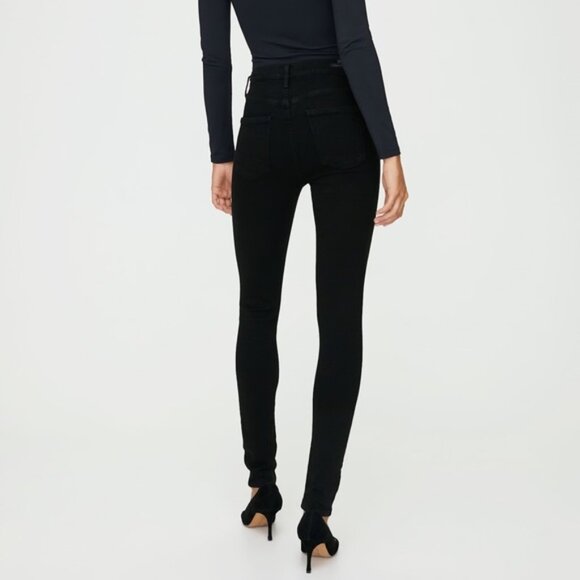 Aritzia Citizens Of Humanity Rocket High Rise Skinny Black Denim Jeans size 29 - Picture 2 of 12